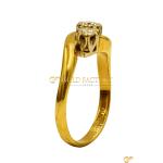  Gold Swirl Cz Trio Ring