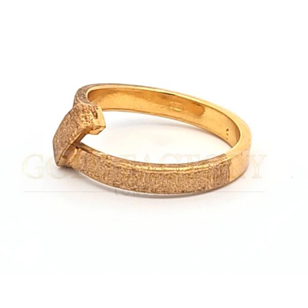  Gold Minimalist Crossover Ring