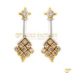  Gold Cz Drop Earrings