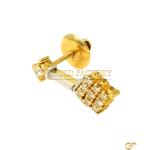  Gold Cz Drop Earrings