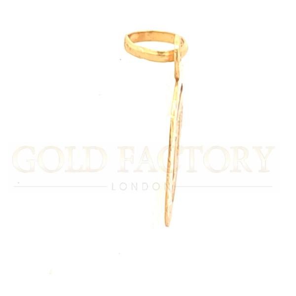  Gold Circle Pendant With Letter D