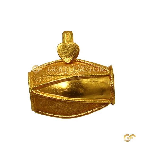  Gold Dhol Shaped Pendant
