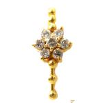  Gold Swirl Cz Earrings