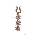 Triple Diamond Floral Drop Pendant