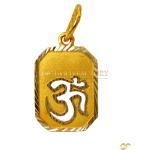 Gold Octagon Om Pendant